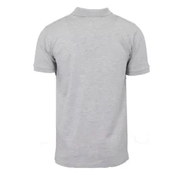 GEORGES RECH Polo coton uni tissu chiné avec bande colorée logo écusson Homme GRIS CLAIR Best
