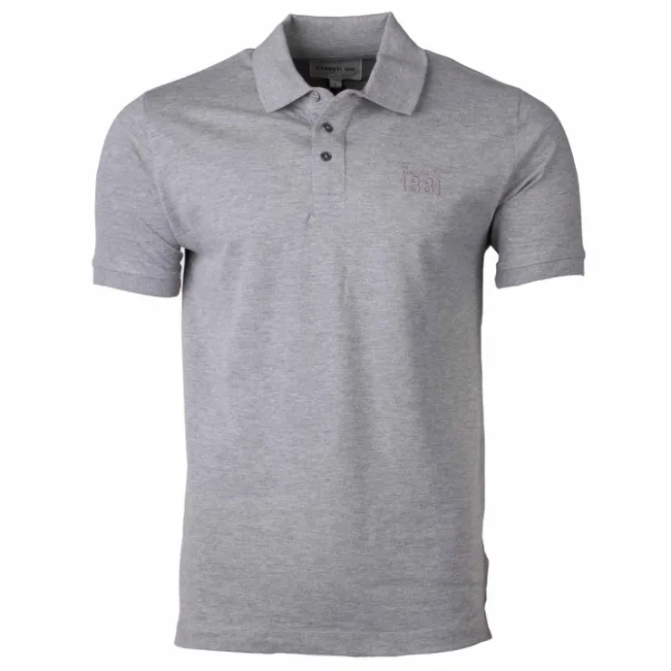 CERRUTI Polo Eduardo uni logo brodé Homme GRIS CLAIR Outlet