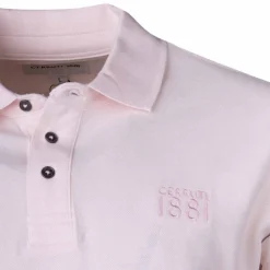CERRUTI Polo Eduardo uni logo brodé Homme ROSE CLAIR Discount