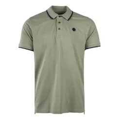 CERRUTI Polo en coton avec liseré isonzo Homme VERT CLAIR Outlet