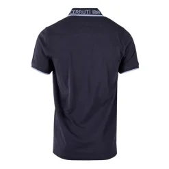 CERRUTI Polo en coton avec liseré isonzo Homme BLEU FONCE Sale