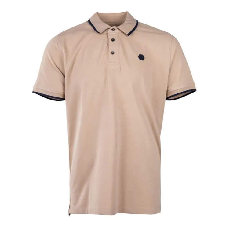 CERRUTI Polo en coton avec liseré isonzo Homme BEIGE Outlet