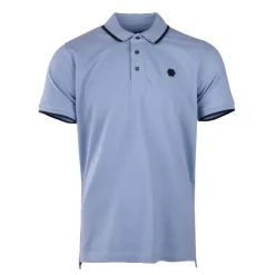 CERRUTI Polo en coton avec liseré isonzo Homme BLEU CLAIR Discount