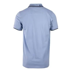 CERRUTI Polo en coton avec liseré isonzo Homme BLEU CLAIR Discount