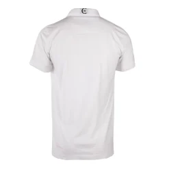 CERRUTI Polo en coton velino logo brodé vertical Homme BLANC Clearance