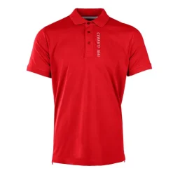 CERRUTI Polo en coton velino logo brodé vertical Homme ROUGE Clearance