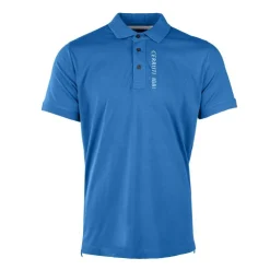 CERRUTI Polo en coton velino logo brodé vertical Homme BLEU ROI Outlet