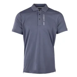 CERRUTI Polo en coton velino logo brodé vertical Homme GRIS Best