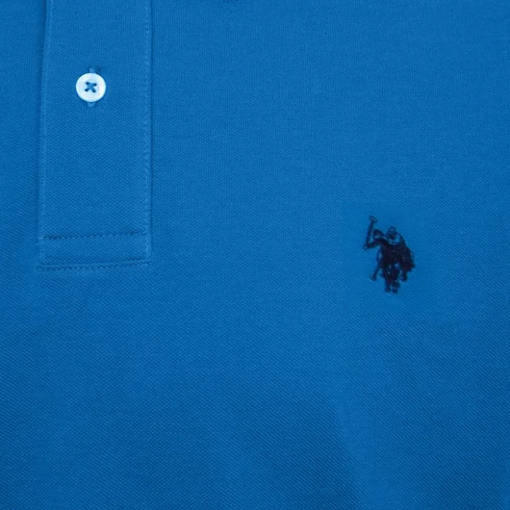 US POLO Polo en piqué king à manches courtes Homme BLEU ROI Best