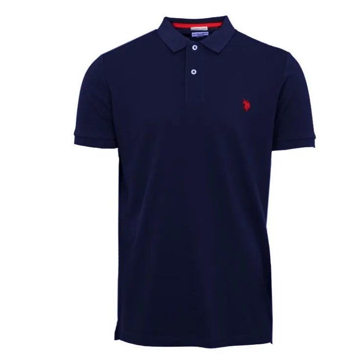 US POLO Polo en piqué king à manches courtes Homme BLEU FONCE Sale