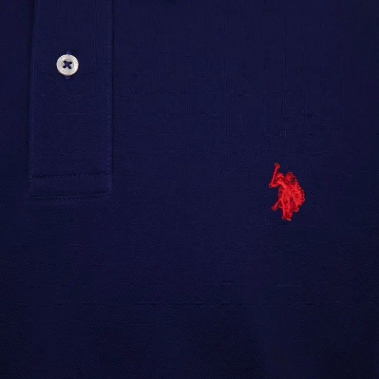 US POLO Polo en piqué king à manches courtes Homme BLEU FONCE Sale