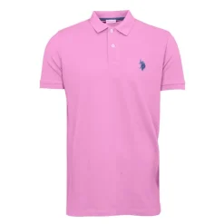 US POLO Polo en piqué king à manches courtes Homme ROSE
