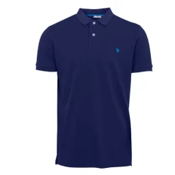US POLO Polo en piqué king à manches courtes Homme BLEU PETROLE Discount