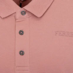 GIANFRANCO FERRE Polo Gianni à boutons coton texturé Homme ROSE Discount