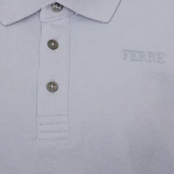 GIANFRANCO FERRE Polo Gianni à boutons coton texturé Homme BLEU CLAIR Hot