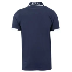 GIANFRANCO FERRE Polo Gianni à boutons coton texturé Homme BLEU FONCE Outlet