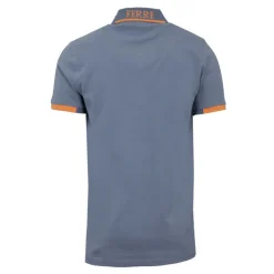 GIANFRANCO FERRE Polo Gianni à boutons coton texturé Homme BLEU Hot