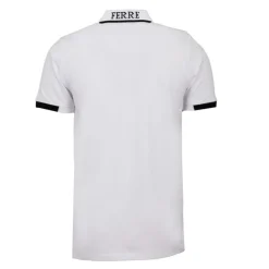 GIANFRANCO FERRE Polo Gianni à boutons coton texturé Homme BLANC New