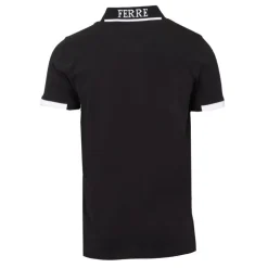 GIANFRANCO FERRE Polo Gianni à boutons coton texturé Homme NOIR