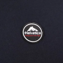 HELVETICA Polo logo brodé Homme BLEU FONCE Hot