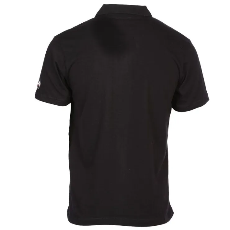 HELVETICA Polo logo imprimé Homme NOIR