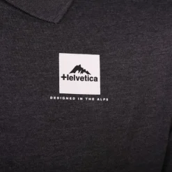 HELVETICA Polo logo imprimé Homme GRIS FONCE Online