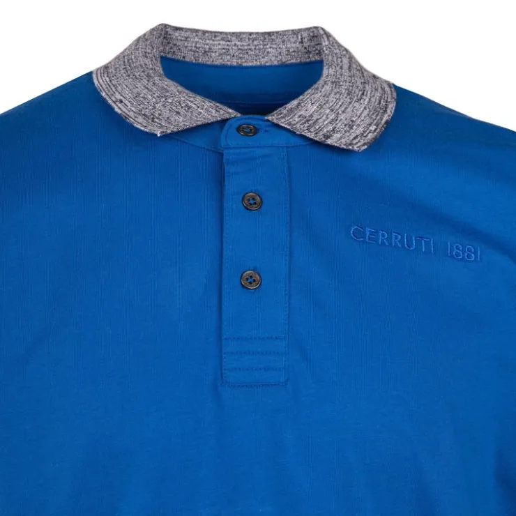 CERRUTI Polo manches courte bicolore santerno Homme BLEU ROI Online