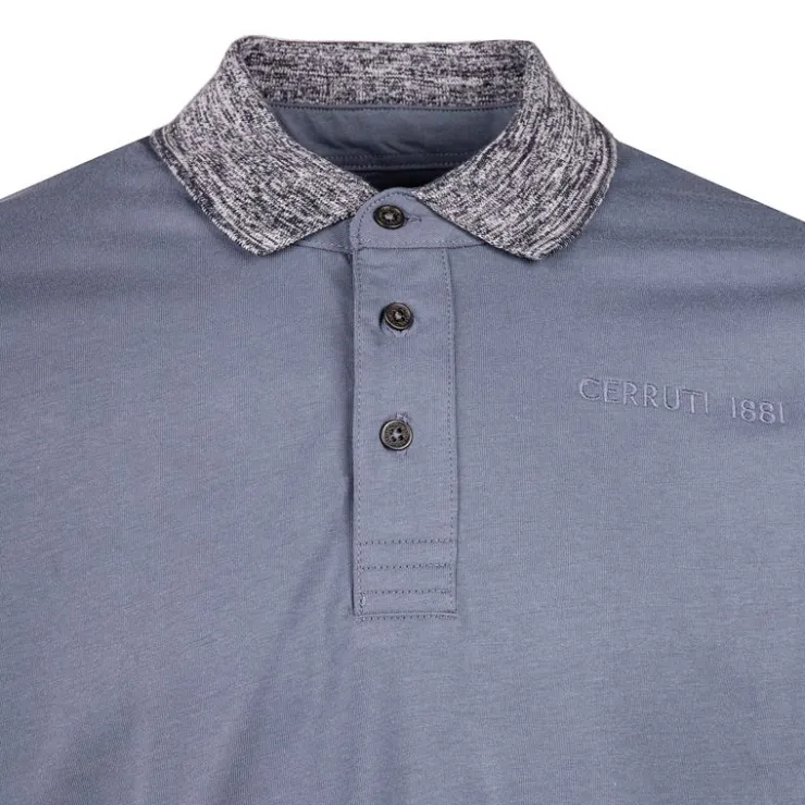 CERRUTI Polo manches courte bicolore santerno Homme GRIS New