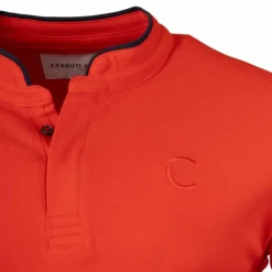 CERRUTI Polo manches courtes col mao firenza Homme ROUGE