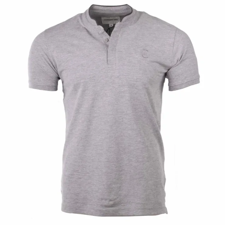 CERRUTI Polo manches courtes col mao firenza Homme GRIS CLAIR