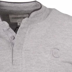CERRUTI Polo manches courtes col mao firenza Homme GRIS CLAIR