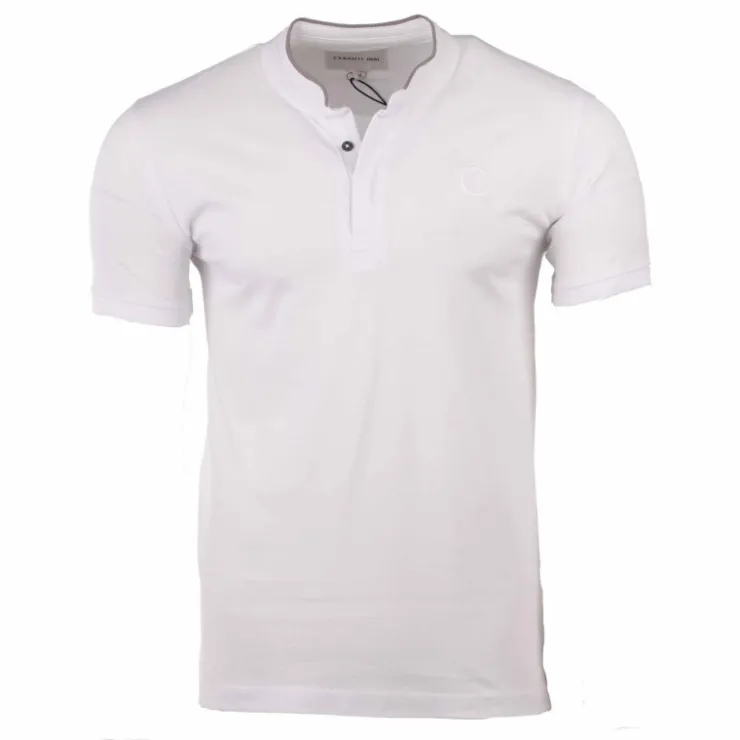 CERRUTI Polo manches courtes col mao firenza Homme BLANC New