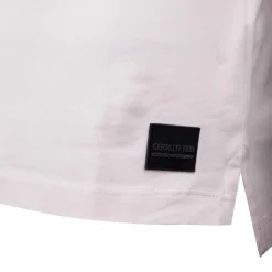 CERRUTI Polo manches courtes coton doux bande logo épaule ballabile Homme ROSE CLAIR Sale