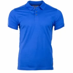 CERRUTI Polo manches courtes coton doux bande logo épaule ballabile Homme BLEU ROI Outlet