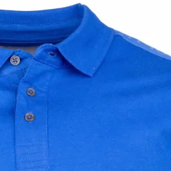 CERRUTI Polo manches courtes coton doux bande logo épaule ballabile Homme BLEU ROI Outlet