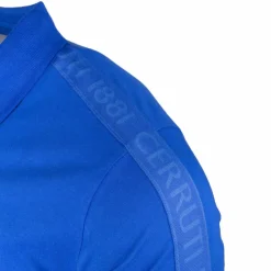 CERRUTI Polo manches courtes coton doux bande logo épaule ballabile Homme BLEU ROI Outlet