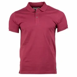 CERRUTI Polo manches courtes coton doux bande logo épaule ballabile Homme BORDEAUX Clearance