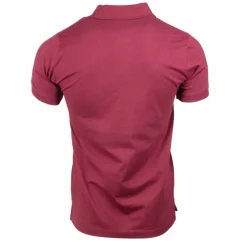 CERRUTI Polo manches courtes coton doux bande logo épaule ballabile Homme BORDEAUX Clearance