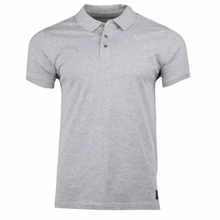 CERRUTI Polo manches courtes coton doux bande logo épaule ballabile Homme GRIS New