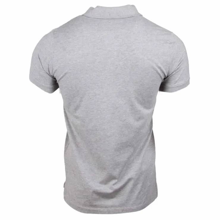 CERRUTI Polo manches courtes coton doux bande logo épaule ballabile Homme GRIS New