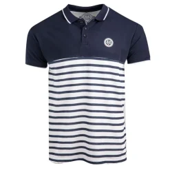 BLAGGIO Polo mariniere en coton pique 100% coton assor 24 parly Homme BLEU FONCE