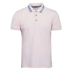 BILL TORNADE Polo mc logo liseret Homme ROSE CLAIR Discount