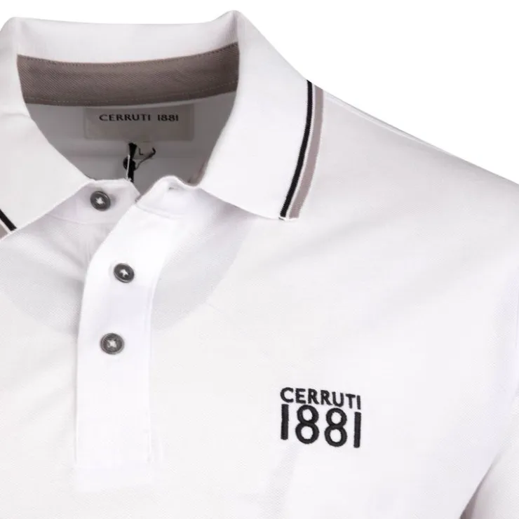 CERRUTI Polo padova mc 18147 Homme BLANC Outlet