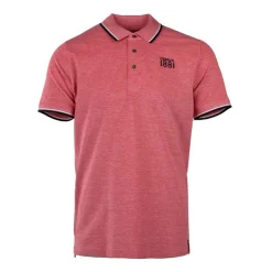 CERRUTI Polo regular manches courtes natisone avec liseré Homme ROUGE Discount
