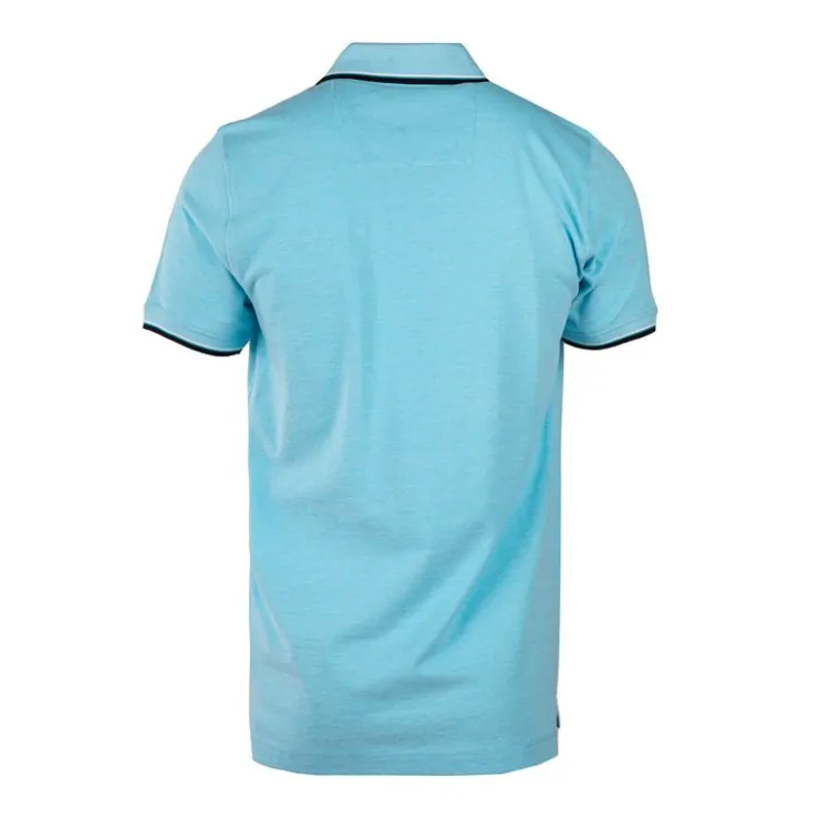 CERRUTI Polo regular manches courtes natisone avec liseré Homme TURQUOISE Best