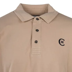 CERRUTI Polo regular manches courtes tiber en coton Homme BEIGE Clearance