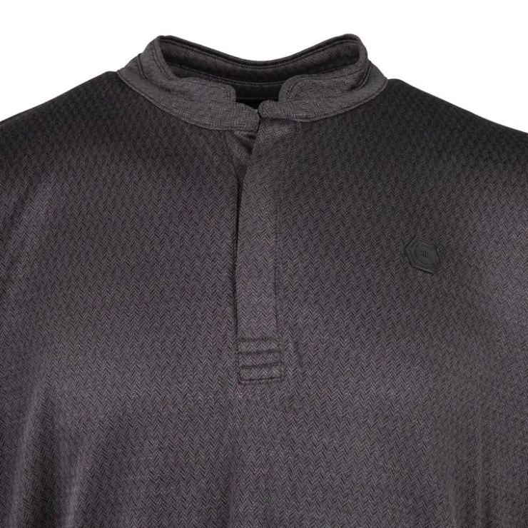 CERRUTI Polo satinée col mao toce Homme GRIS FONCE Outlet