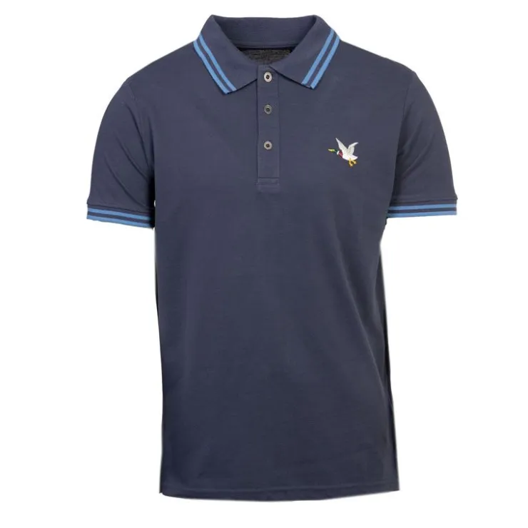 CHEVIGNON Polo sherman logo coloré brodé avec boutons argentés Homme BLEU FONCE Outlet