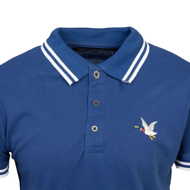 CHEVIGNON Polo sherman logo coloré brodé avec boutons argentés Homme BLEU ROI Online