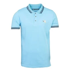 CHEVIGNON Polo sherman logo coloré brodé avec boutons argentés Homme BLEU CLAIR Outlet